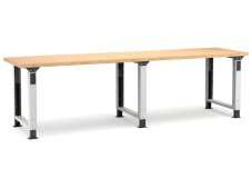 Banco da lavoro regolabile Fami Master 300cm grigio con piano in legno
