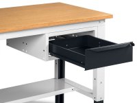 Banco da lavoro regolabile Fami WORK1501 1500x750x732/1107mm con piano in legno e cassetto