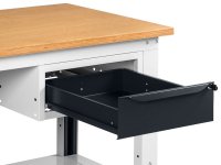 Banco da lavoro regolabile Fami WORK2001 200cm con piano in legno e cassetto
