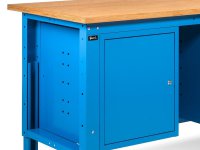 Banco da lavoro regolabile Fami WORK1506 150cm, piano in legno, armadio e 4 cassetti