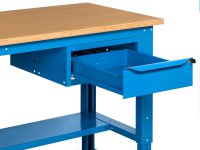Banco da lavoro regolabile Fami WORK1502 1500x750x732/1107mm con piano in legno e cassetto