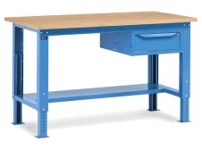 Banco da lavoro regolabile Fami WORK1502 1500x750x732/1107mm con piano in legno e cassetto