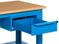 Banco da lavoro regolabile Fami WORK2002 200cm con piano in legno e cassetto