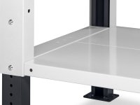 Banco da lavoro regolabile Fami WORK2003 200cm con piano in legno e armadio a 4 cassetti