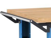 Banco da lavoro regolabile Fami Master 150cm blu con ruote, 4 cassetti, morsa e 4 prese