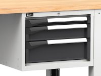 Banco da lavoro regolabile Fami Master 150cm grigio con ruote e 3 cassetti