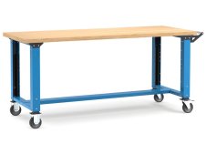 Banco da lavoro regolabile Fami Master 200cm blu con ruote
