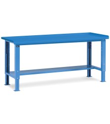 Banco da lavoro Fami regolabile con piano in acciaio 2007x705x705/1080mm