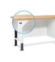 Banco da lavoro Fami regolabile con piano in legno 2000x750x740/1110mm