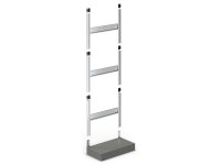 Base per scaffali Fami Visual Box Classic 604x322x100mm in lamiera d'acciaio antracite
