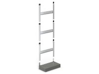 Base per scaffali Fami Visual Box Classic 604x322x100mm in lamiera d'acciaio grigia