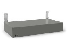 Base per scaffali Fami Visual Box Classic 604x322x100mm in lamiera d'acciaio grigia