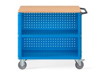 Carrello a tre ripiani Clever Large Fami piano in legno, portata 300kg + 3 pannelli forati