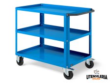 Carrello a tre ripiani Clever Large Fami ruote in gomma portata 300kg