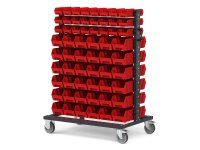 Carrello porta minuteria Fami Bin Cart 1067x668x1384mm con 120 contenitori Picking Box Air