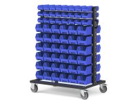 Carrello porta minuteria Fami Bin Cart 1067x668x1384mm con 120 contenitori Picking Box Air