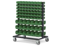 Carrello porta minuteria Fami Bin Cart 1067x668x1384mm con 132 contenitori Picking Box Air