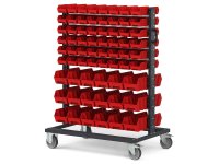 Carrello porta minuteria Fami Bin Cart 1067x668x1384mm con 132 contenitori Picking Box Air