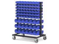 Carrello porta minuteria Fami Bin Cart 1067x668x1384mm con 132 contenitori Picking Box Air