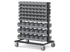 Carrello porta minuteria Fami Bin Cart 1067x668x1384mm con 132 contenitori Picking Box Air