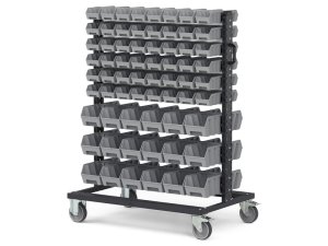 Carrello porta minuteria Fami Bin Cart 1067x668x1384mm con 132 contenitori Picking Box Air
