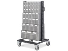 Carrello porta minuteria Fami Bin Cart 0701 con 70 contenitori VisualBox grigi