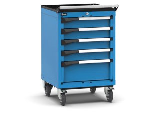 Carrello portautensili Fami Master con 5 cassetti ad estrazione regolabile blu, 561x573x922mm