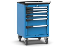 Carrello portautensili Fami Master con 6 cassetti ad estrazione regolabile blu, 561x573x922mm