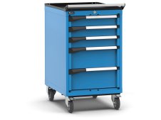 Carrello portautensili Fami Master con 5 cassetti ad estrazione regolabile blu, 561x726x1022mm