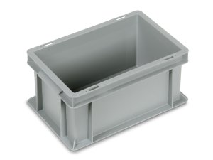 Cassette in plastica Fami Euro Box 300x200x147mm con maniglie a conchiglia e fondo liscio (10pz)