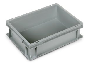 Cassetta in plastica Fami Euro Box 400x300x120mm con maniglie a conchiglia e fondo liscio