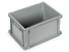 Cassetta in plastica Fami Euro Box 400x300x220mm con maniglie chiuse e fondo liscio
