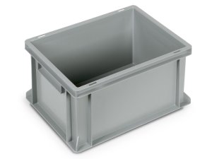 Cassetta in plastica Fami Euro Box 400x300x220mm con maniglie chiuse e fondo liscio