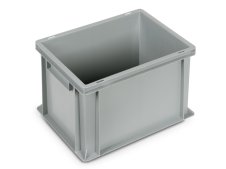 Cassetta in plastica Fami Euro Box 400x300x270mm con maniglie chiuse e fondo liscio