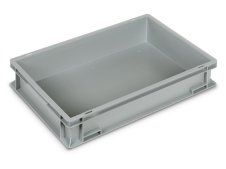 Cassetta in plastica Fami Euro Box 600x400x120mm con maniglie a conchiglia e fondo liscio