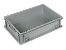 Cassetta in plastica Fami Euro Box 600x400x150mm con maniglie chiuse e fondo liscio