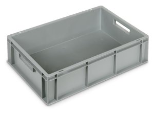 Cassetta in plastica Fami Euro Box 600x400x170mm con maniglie aperte e fondo rinforzato