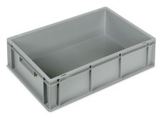 Cassetta in plastica Fami Euro Box 600x400x170mm con maniglie chiuse e fondo liscio