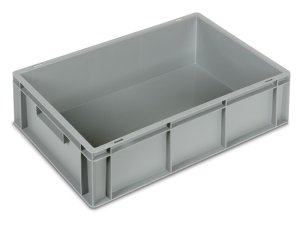Cassetta in plastica Fami Euro Box 600x400x170mm con maniglie chiuse e fondo liscio
