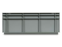 Cassetta in plastica Fami Euro Box 600x400x220mm con maniglie chiuse e fondo liscio