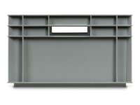 Cassetta in plastica Fami Euro Box 600x400x232mm con maniglie aperte e fondo rinforzato