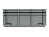 Cassetta in plastica Fami Euro Box 600x400x232mm con maniglie aperte e fondo rinforzato