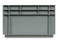 Cassetta in plastica Fami Euro Box 600x400x236mm con maniglie chiuse e fondo liscio
