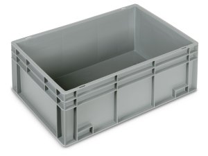 Cassetta in plastica Fami Euro Box 600x400x236mm con maniglie chiuse e fondo liscio