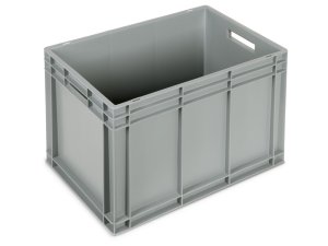Cassetta in plastica Fami Euro Box 600x400x418mm con maniglie aperte e fondo rinforzato