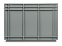 Cassetta in plastica Fami Euro Box 600x400x423mm con maniglie chiuse e fondo liscio