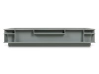 Cassetta in plastica Fami Euro Box 600x400x75mm con maniglie chiuse e fondo liscio