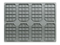 Cassetta in plastica Fami Euro Box 800x600x320mm con maniglie aperte e fondo modulare
