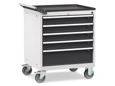 Cassettiera mobile Fami Flexa 794x600x853mm con 5 cassetti ad estrazione totale, 300Kg