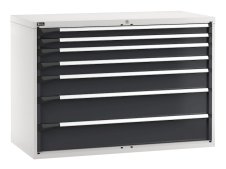 Cassettiera Fami Master 1428x726x1000mm bicolore con 7 cassetti ad estrazione regolabile